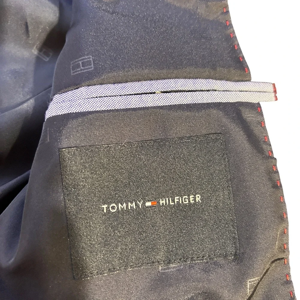 Tommy Hilfiger‎ Men's Black Velvet Blazer Jacket Sport Coat 38R